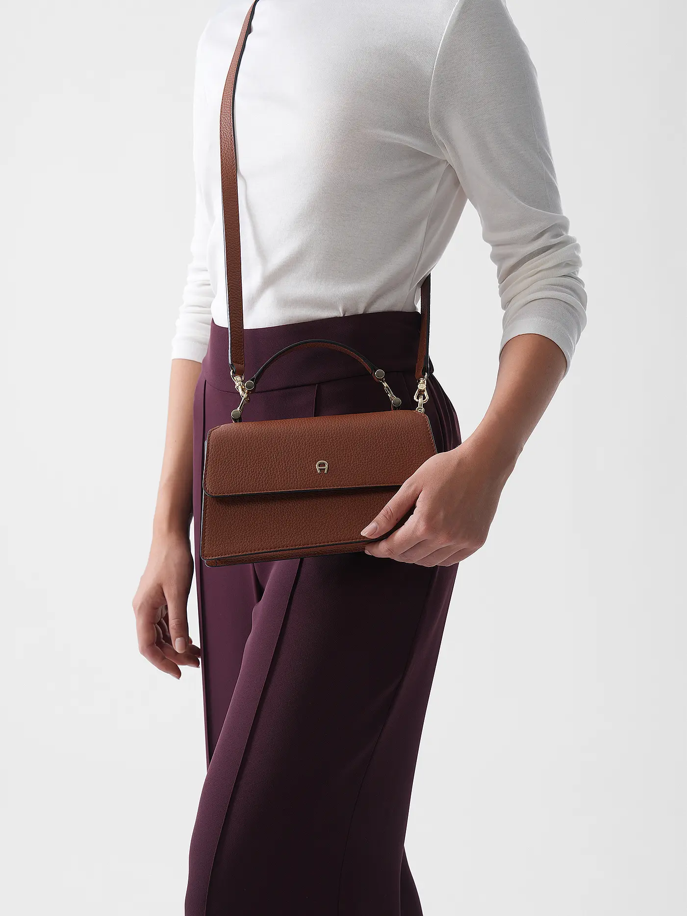 AIGNER | Ledertasche - Mini Bag DELIA Small | braun